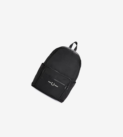 Fred Perry Grafisk Tape Backpack Taske Herre Sort | 249738-CNZ