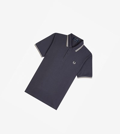 Fred Perry M12 Polo Shirt Herre Dyb Grå Brune | 325674-PIV