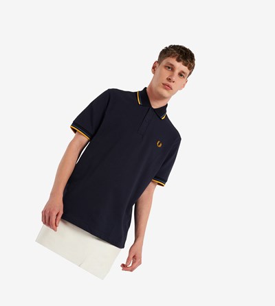 Fred Perry M12 Polo Shirt Herre Mørkeblå Blå | 692075-VSJ