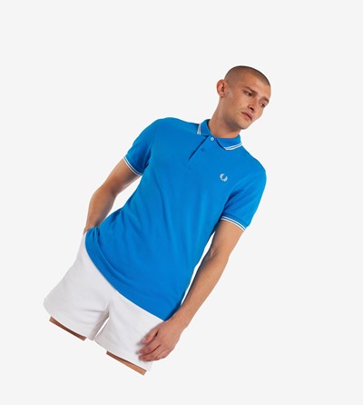 Fred Perry M3600 Polo Shirt Herre Blå | 632147-UKF