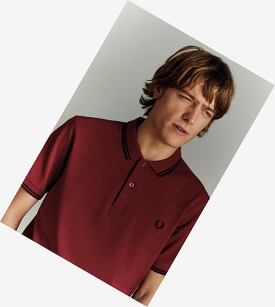 Fred Perry M3600 Polo Shirt Herre Brune Sort | 352140-VIK