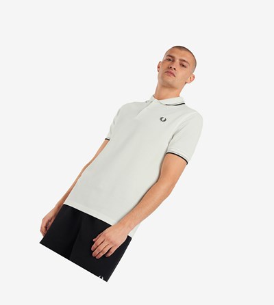 Fred Perry M3600 Polo Shirt Herre Hvide Sort | 370259-SJI