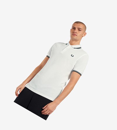 Fred Perry M3600 Polo Shirt Herre Hvide Sort | 837465-QCD