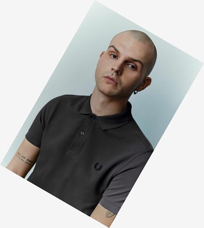 Fred Perry M6000 Polo Shirt Herre Grå Sort | 516873-KYR