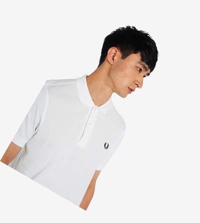 Fred Perry M6000 Polo Shirt Herre Hvide Mørkeblå | 368459-BFM