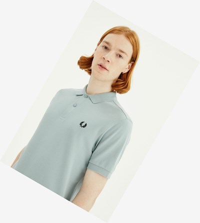 Fred Perry M6000 Polo Shirt Herre Sølv Blå Sort | 327908-YAQ