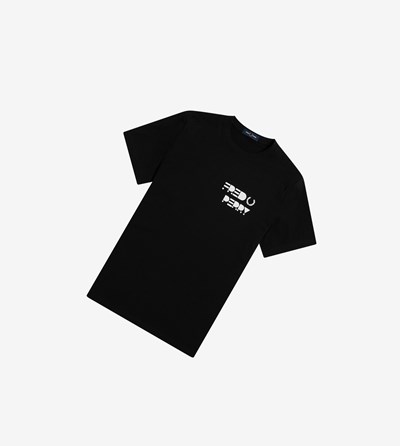 Fred Perry Raised Grafisk T Shirts Herre Sort | 126758-OZB