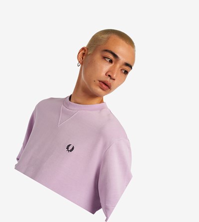 Fred Perry Reissues Pigment Dye Sweatshirt Herre Lilla | 749516-BKC