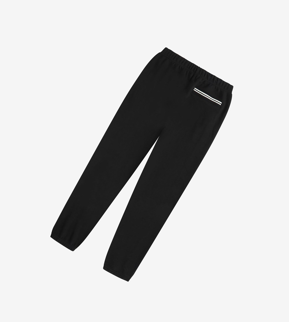 Fred Perry Adish Embroidered Sweatpants Bukser Herre Sort | 580379-YZA