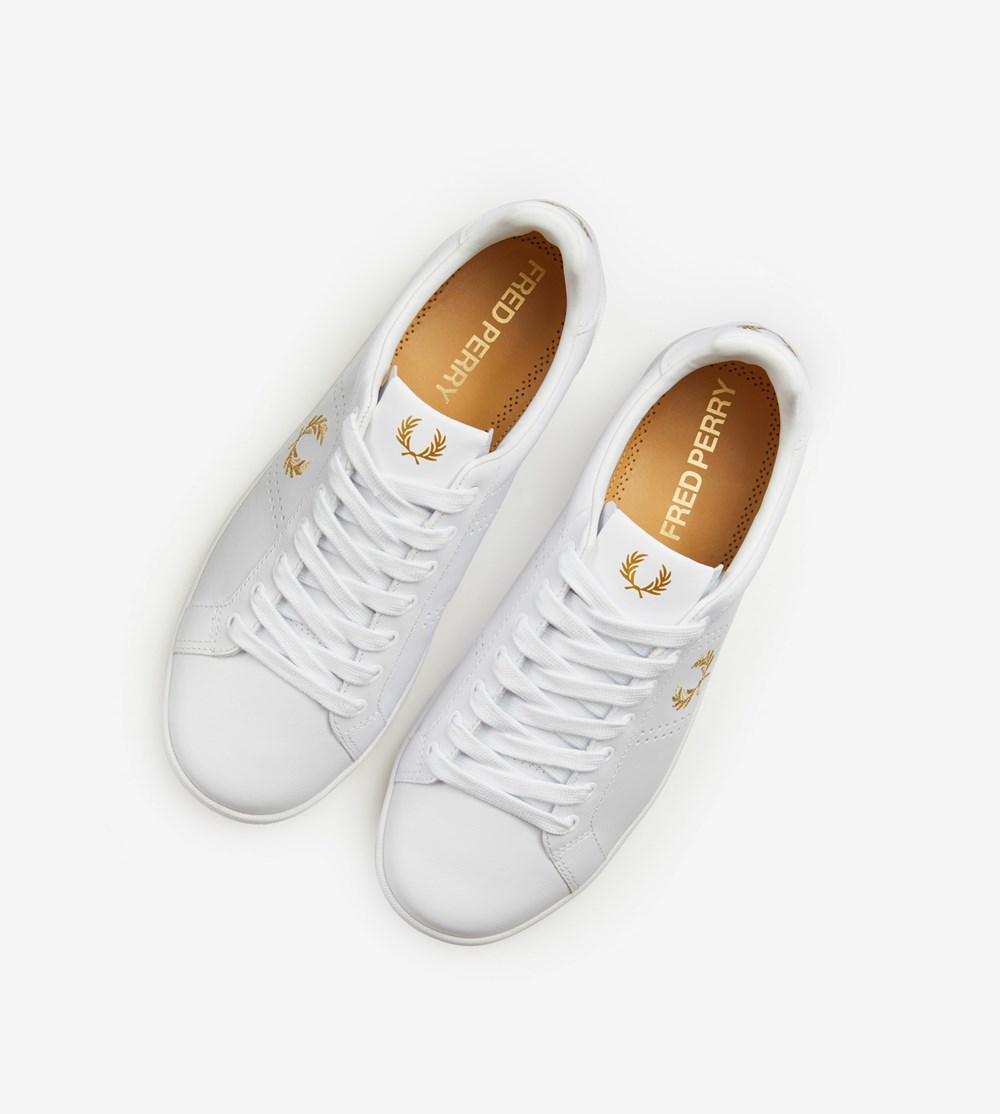 Fred Perry B721 Sneakers Herre Hvide | 207194-MAN