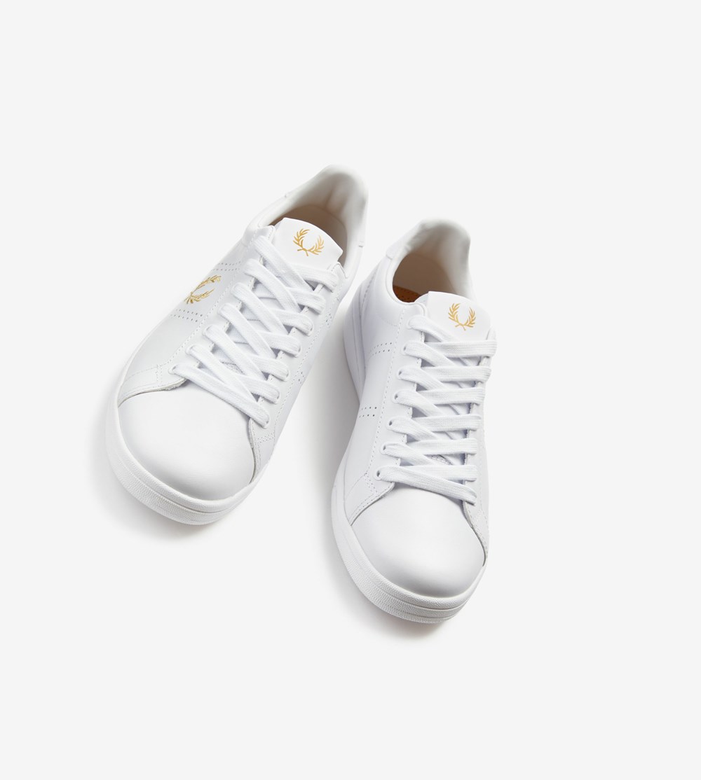 Fred Perry B721 Sneakers Herre Hvide | 207194-MAN