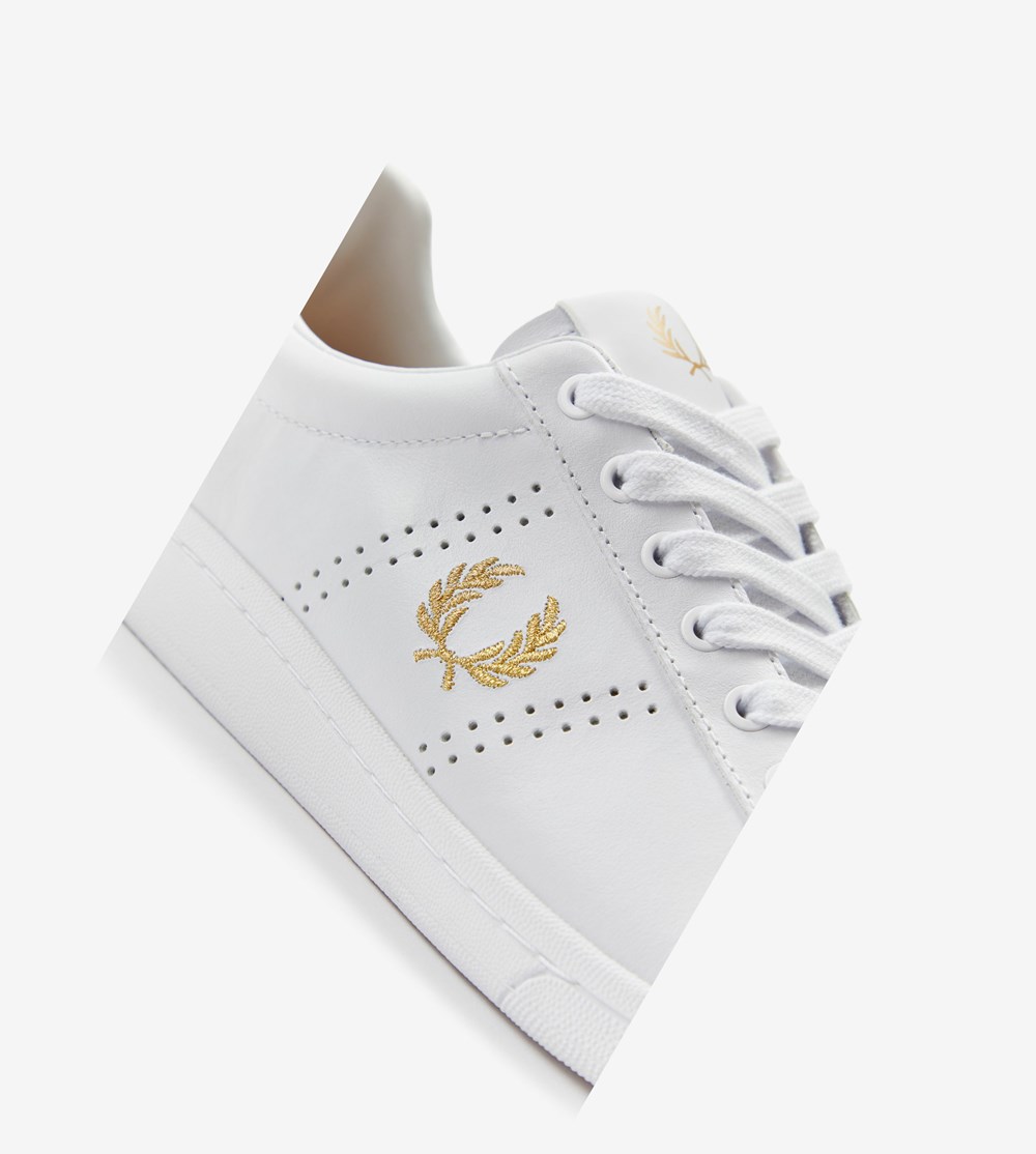 Fred Perry B721 Sneakers Herre Hvide | 207194-MAN