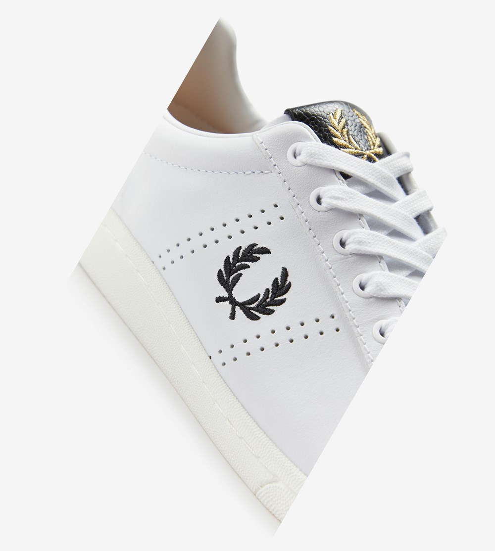 Fred Perry B721 Sneakers Herre Hvide | 360921-XYK