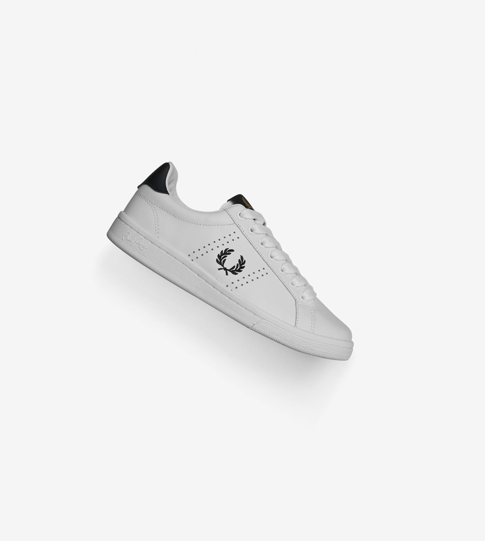 Fred Perry B721 Sneakers Herre Hvide | 627305-GBA