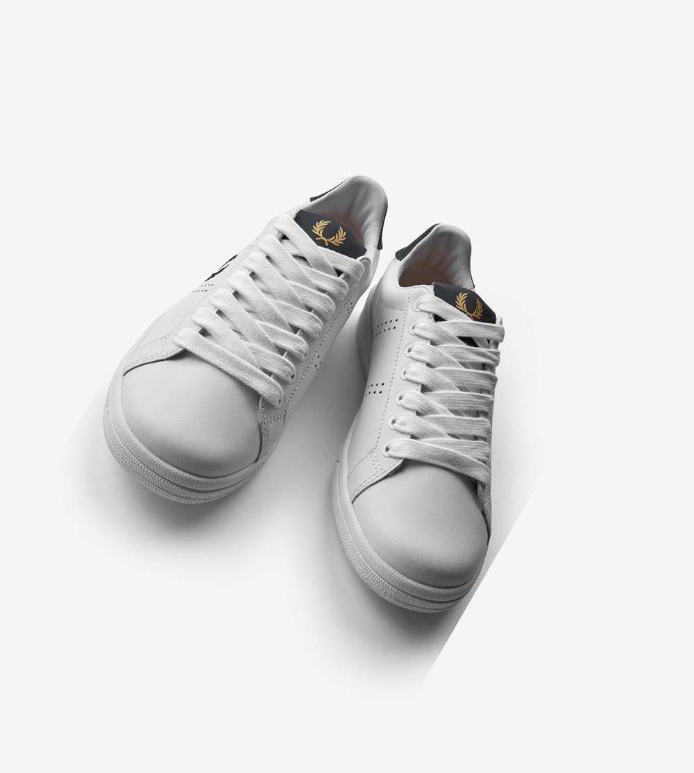 Fred Perry B721 Sneakers Herre Hvide | 627305-GBA