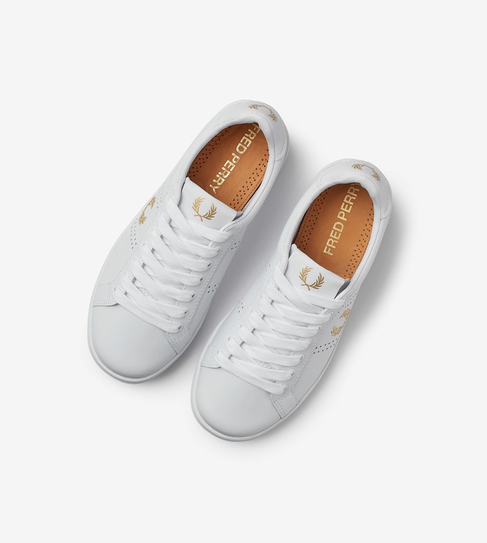 Fred Perry B721 Sneakers Herre Hvide | 809734-LHV