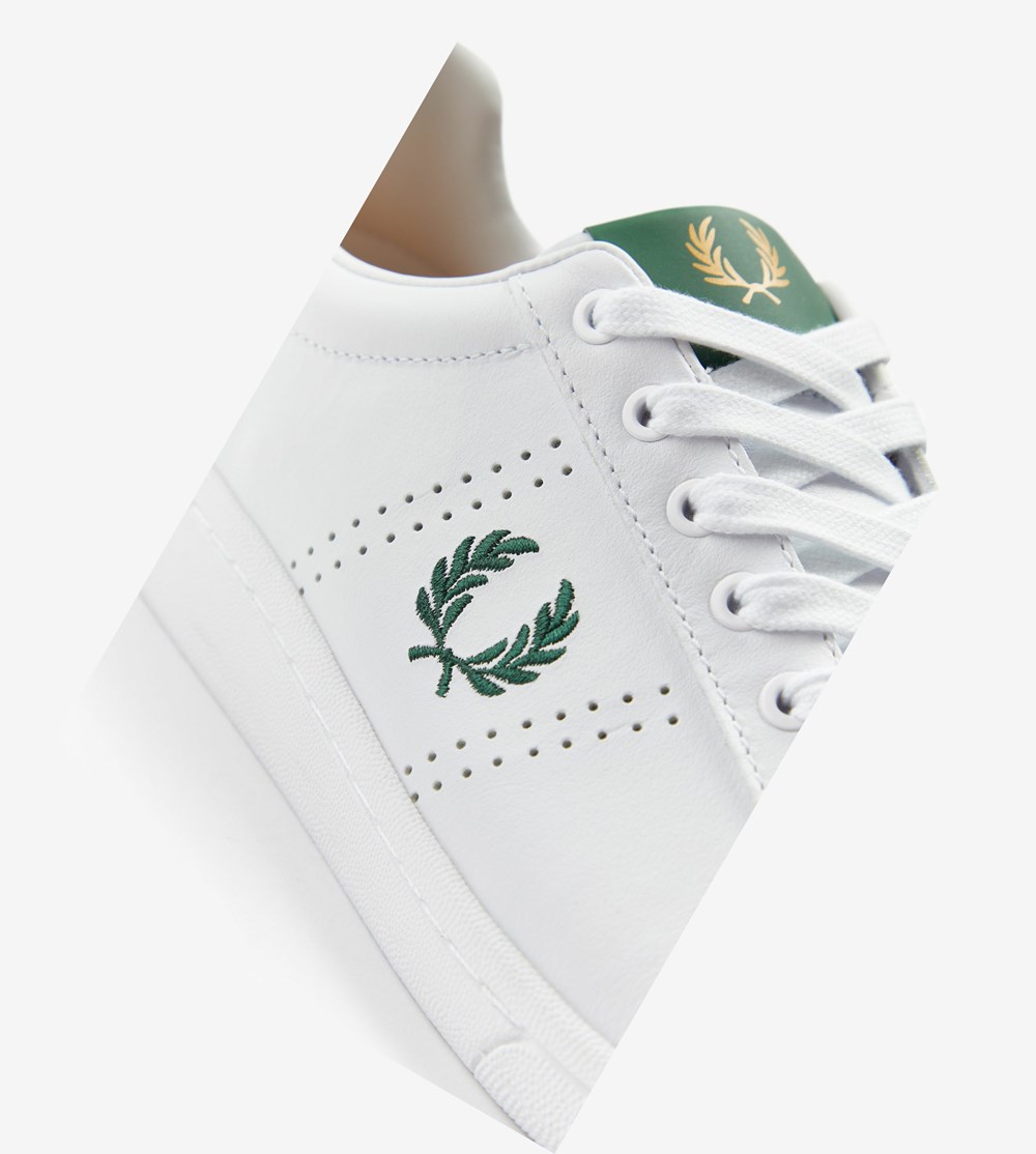 Fred Perry B721 Sneakers Herre Hvide | 894132-CST