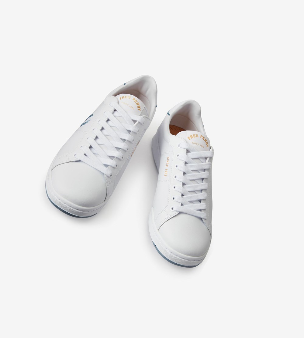 Fred Perry B722 Sneakers Herre Hvide | 823015-PIC