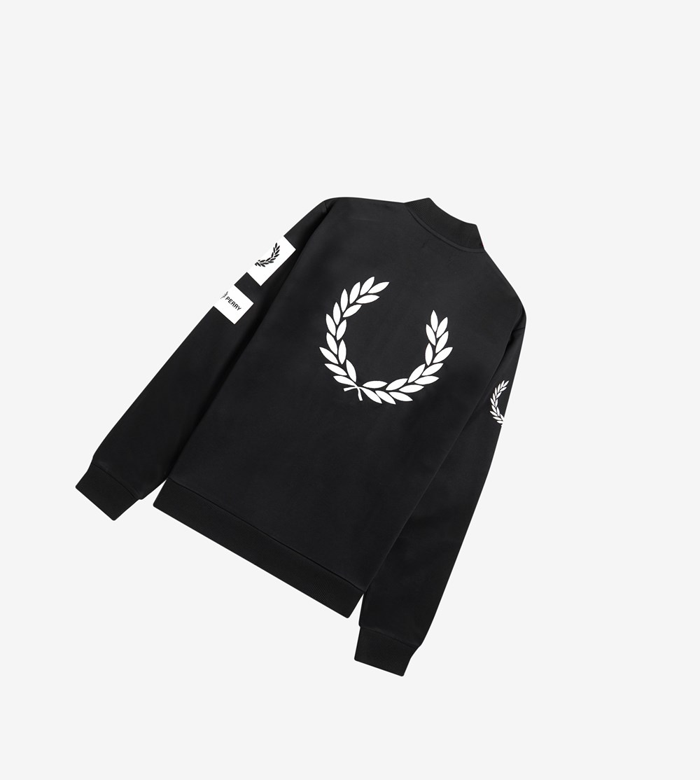 Fred Perry Badge Detail Træningsjakke Herre Sort | 581627-OVP