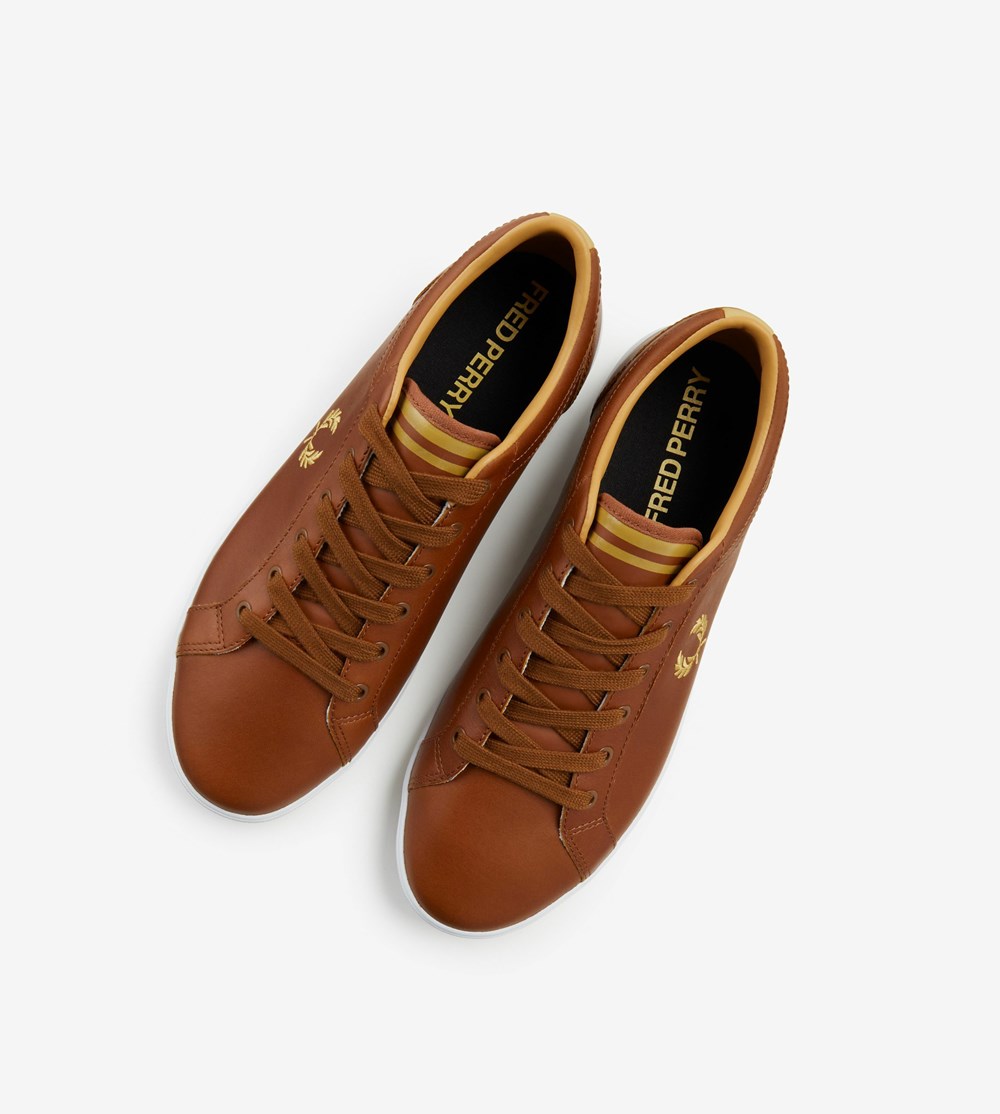 Fred Perry Baseline Sneakers Herre Brune | 820651-UZG