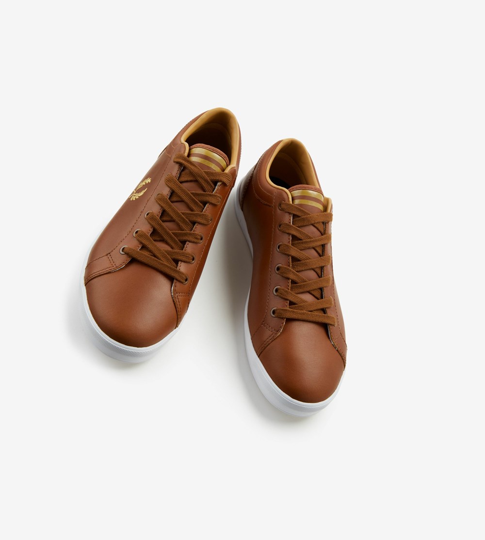 Fred Perry Baseline Sneakers Herre Brune | 820651-UZG