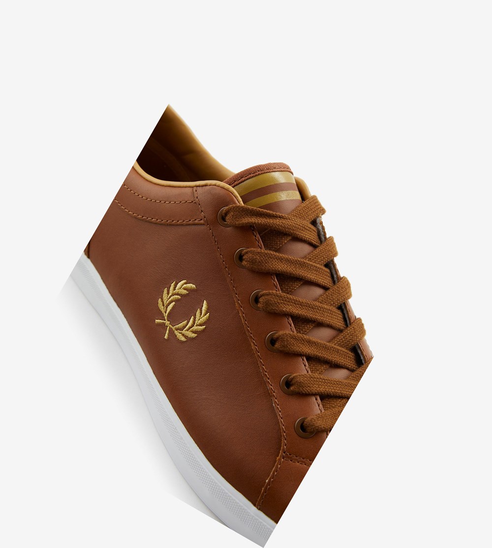 Fred Perry Baseline Sneakers Herre Brune | 820651-UZG