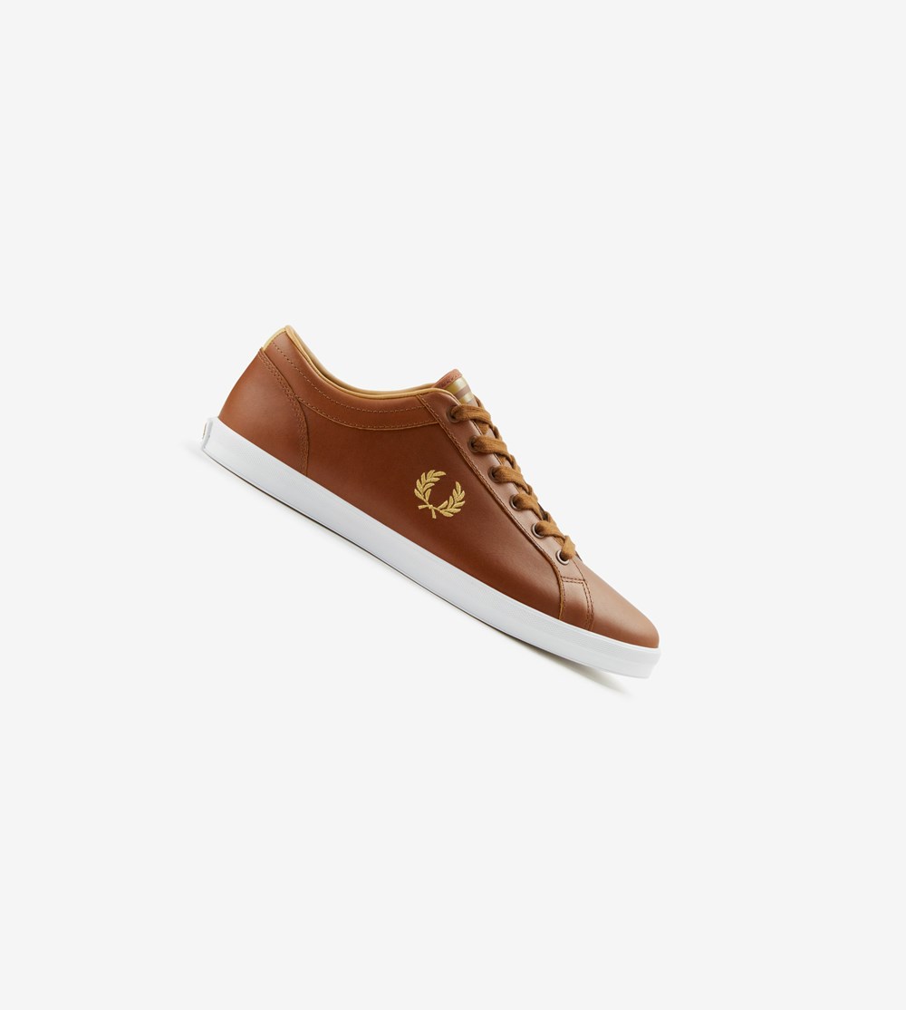 Fred Perry Baseline Sneakers Herre Brune | 820651-UZG