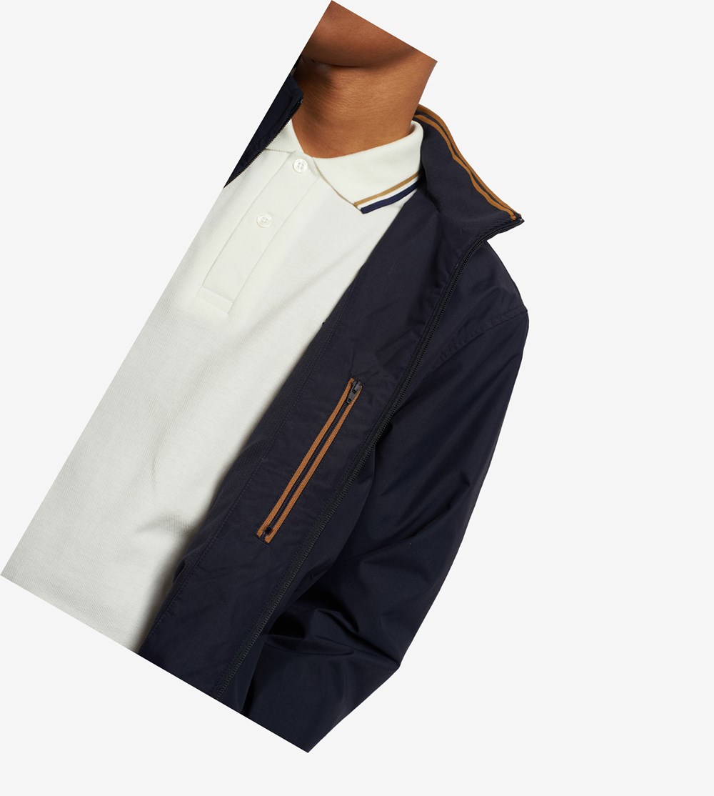 Fred Perry Brentham Jacket Frakker & Jakke Herre Mørkeblå | 468209-MLQ