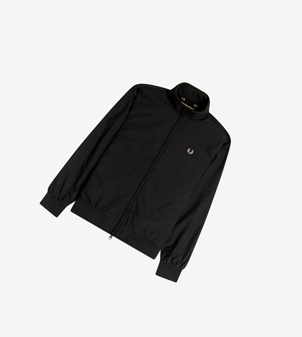 Fred Perry Brentham Jacket Frakker & Jakke Herre Sort | 735904-PJK