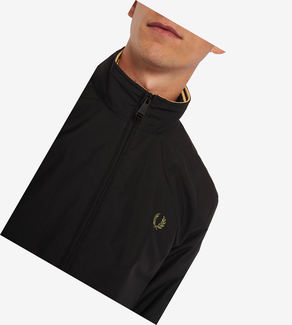 Fred Perry Brentham Jacket Frakker & Jakke Herre Sort | 735904-PJK