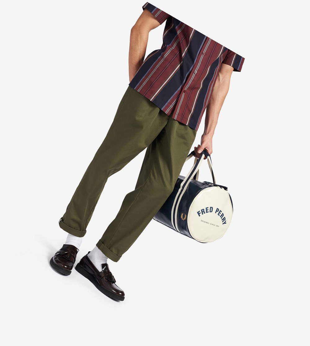 Fred Perry Classic Barrel Bag Taske Dame Mørkeblå | 314805-WZY