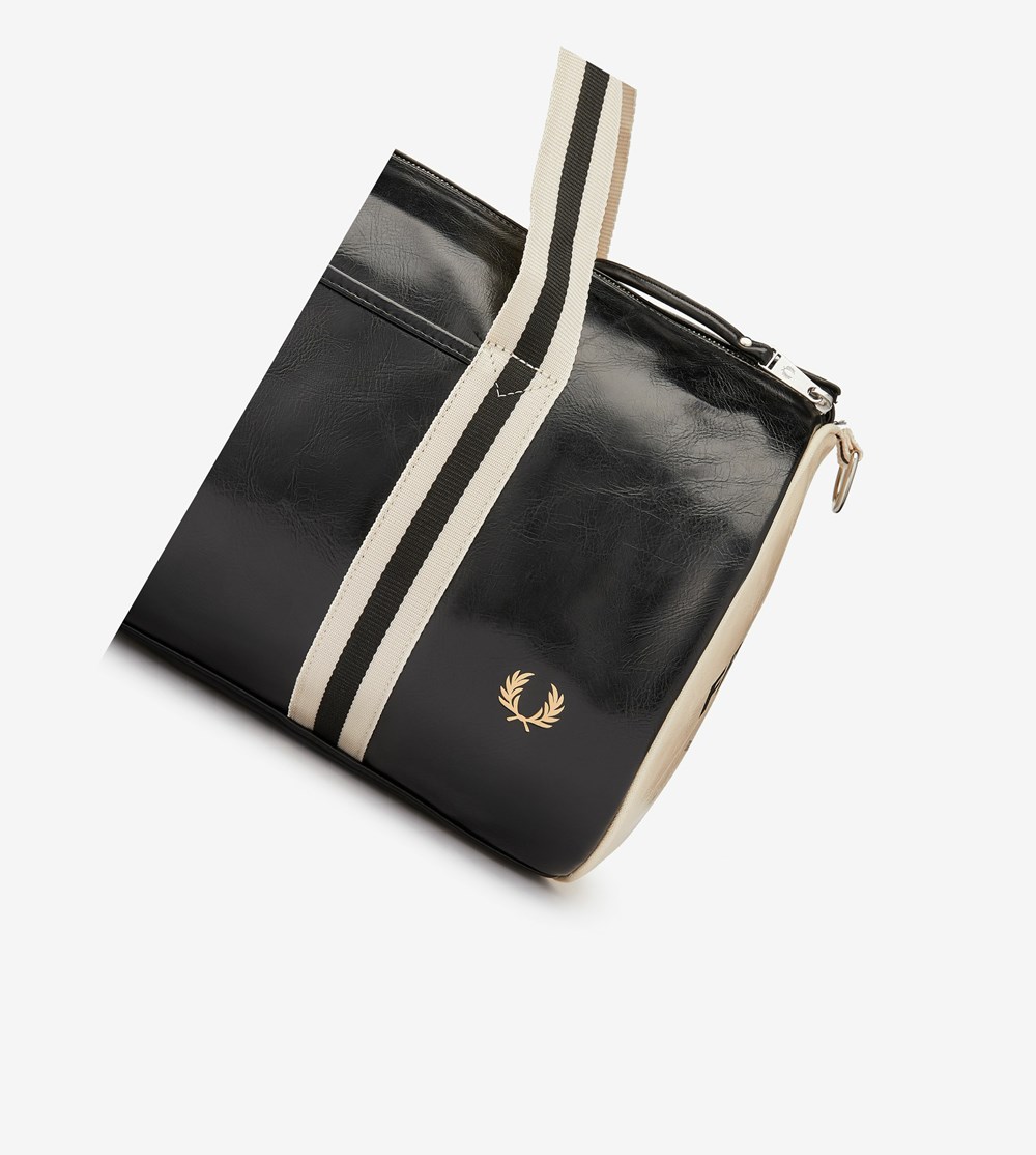 Fred Perry Classic Barrel Bag Taske Dame Sort | 563182-FRZ