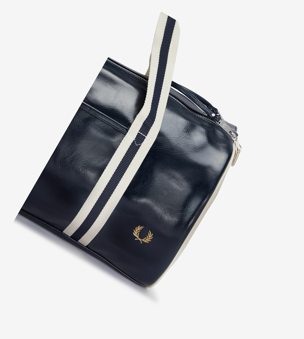 Fred Perry Classic Barrel Bag Taske Herre Mørkeblå | 621538-XDZ