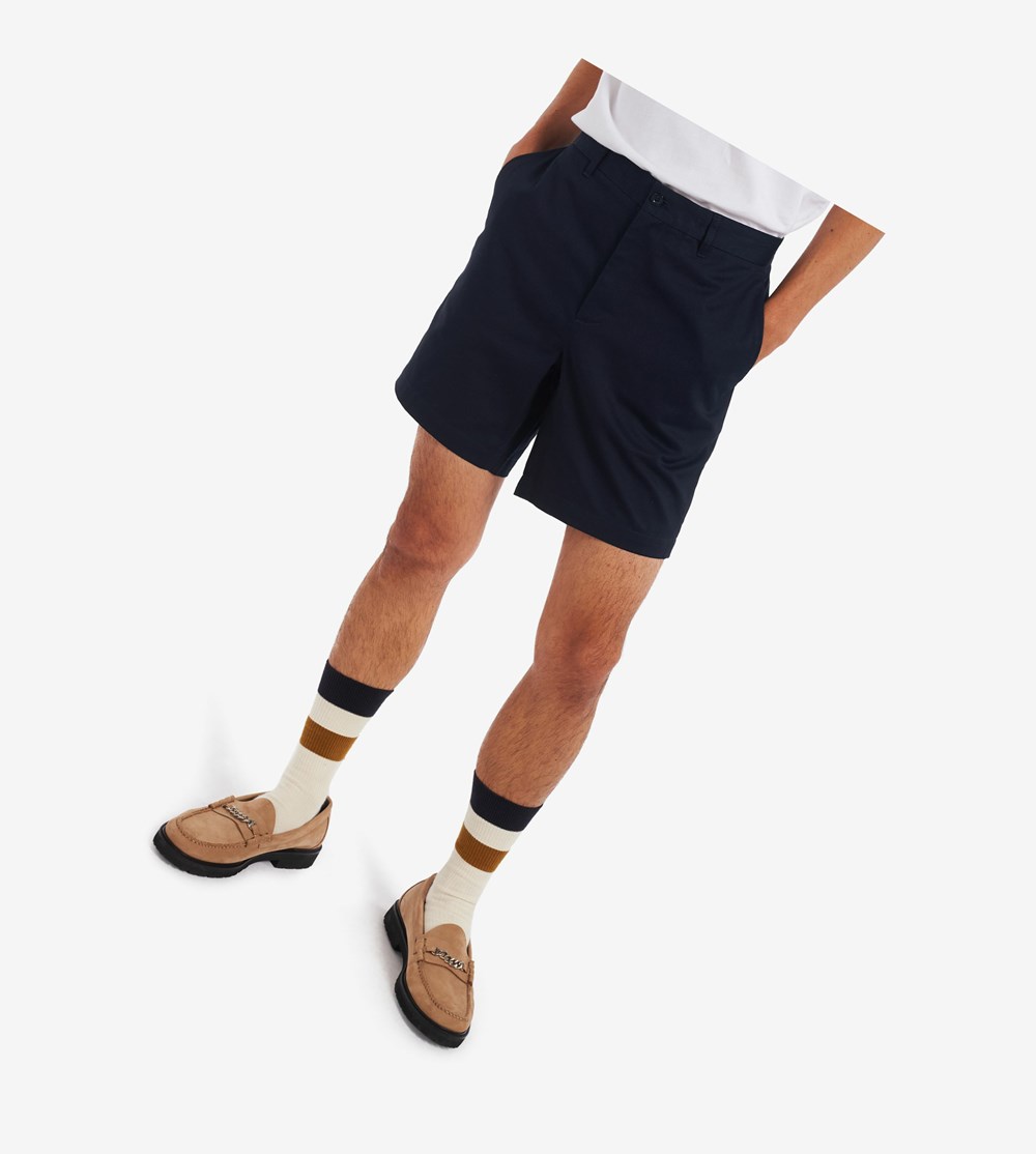 Fred Perry Classic Shorts Herre Mørkeblå | 613874-ZKD