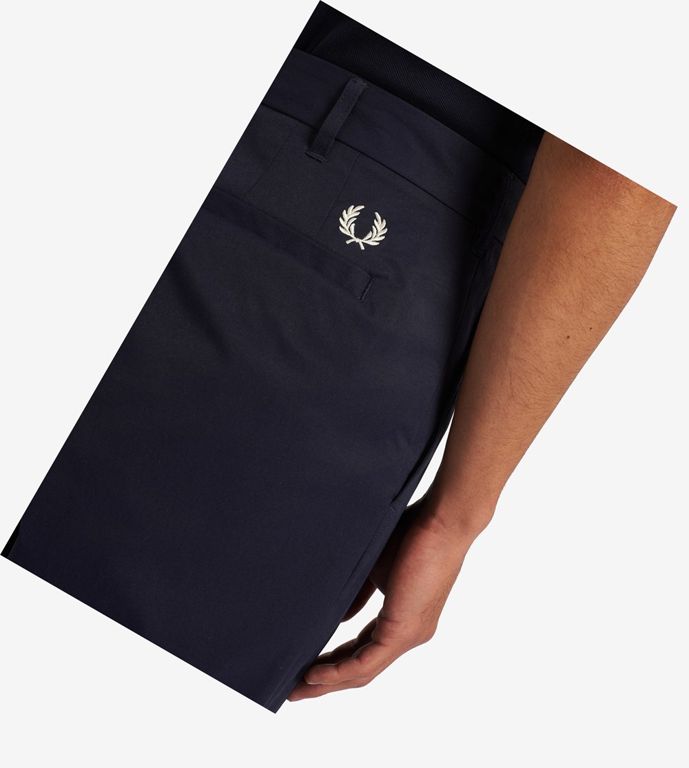 Fred Perry Cropped Bukser Herre Mørkeblå | 253671-LQA