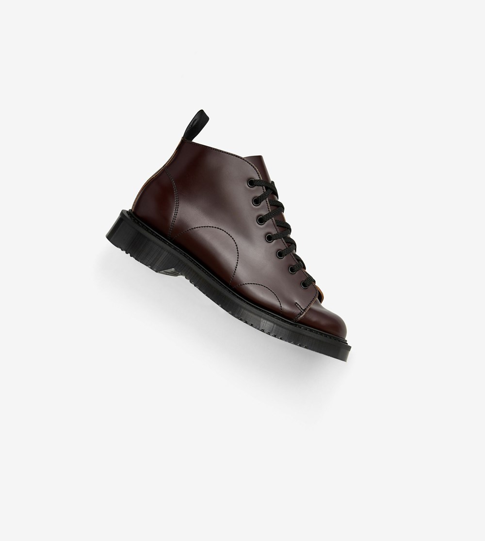 Fred Perry George CoxLeather Monkey Boots Støvler Dame Bordeaux | 375092-XUQ