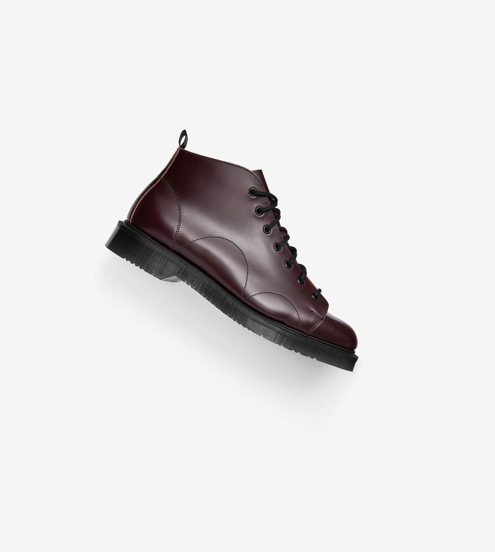 Fred Perry George CoxLeather Monkey Boots Støvler Herre Bordeaux | 928571-BZY