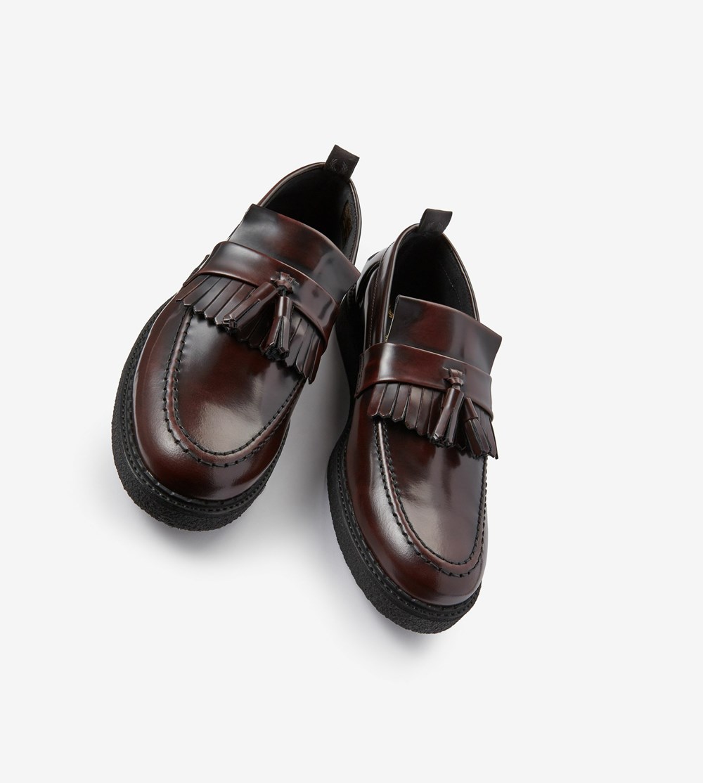 Fred Perry George CoxTassel Loafer Loafers Dame Bordeaux | 348926-EXD