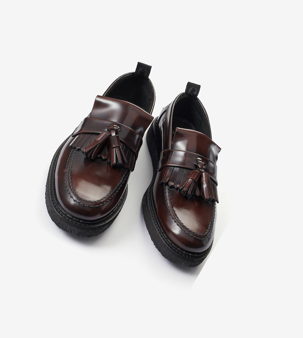 Fred Perry George CoxTassel Loafer Loafers Dame Bordeaux | 348926-EXD