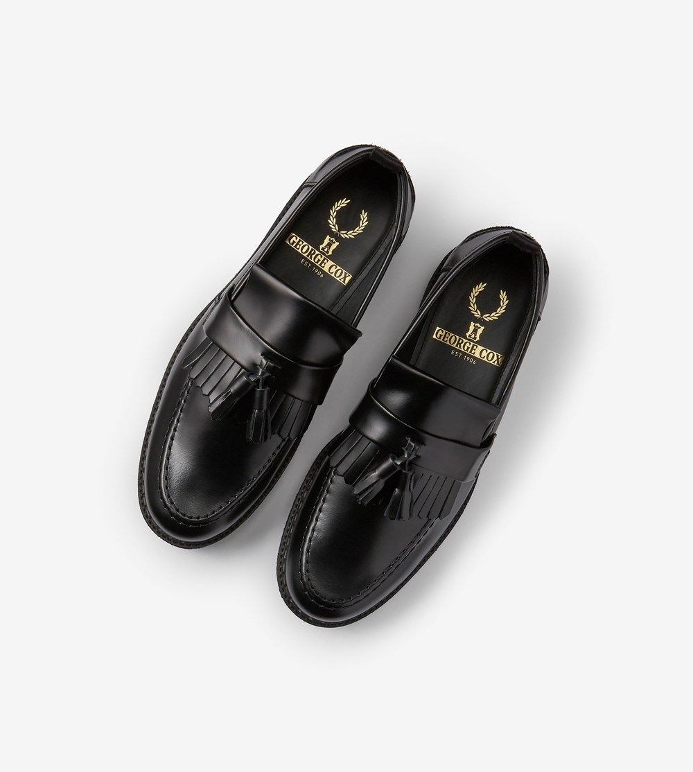 Fred Perry George CoxTassel Loafer Loafers Dame Sort | 879051-JTF