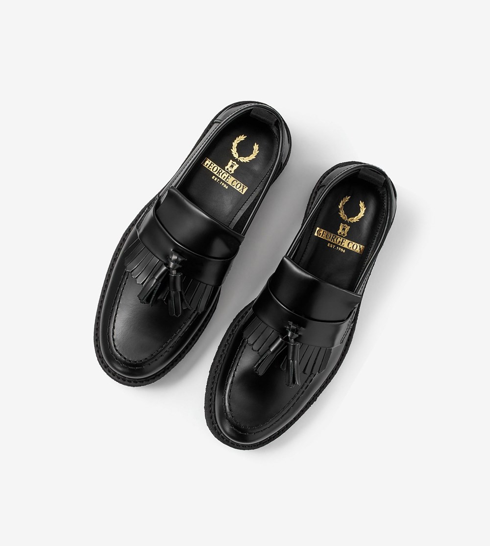 Fred Perry George CoxTassel Loafer Loafers Dame Sort | 879051-JTF