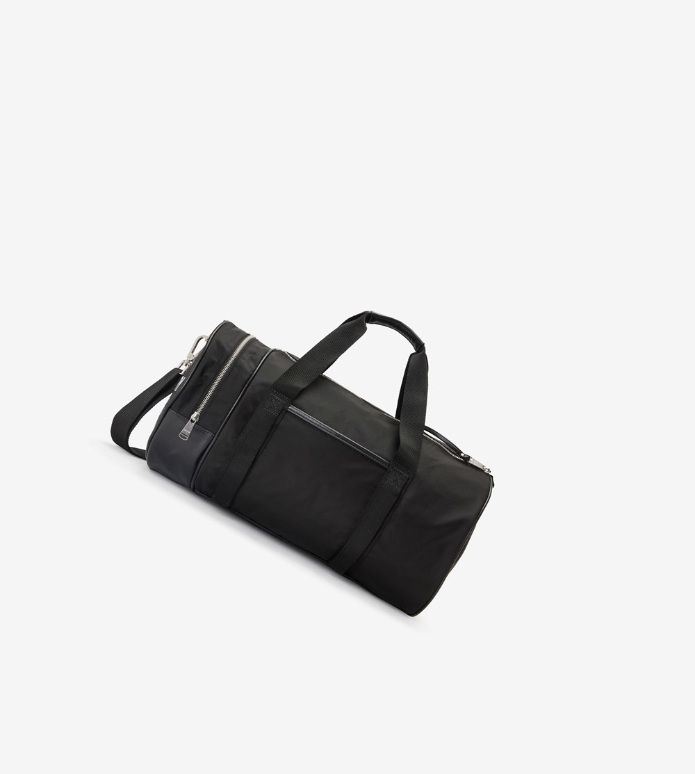 Fred Perry Grafisk Print Barrel Bag Taske Herre Sort | 031794-TLH