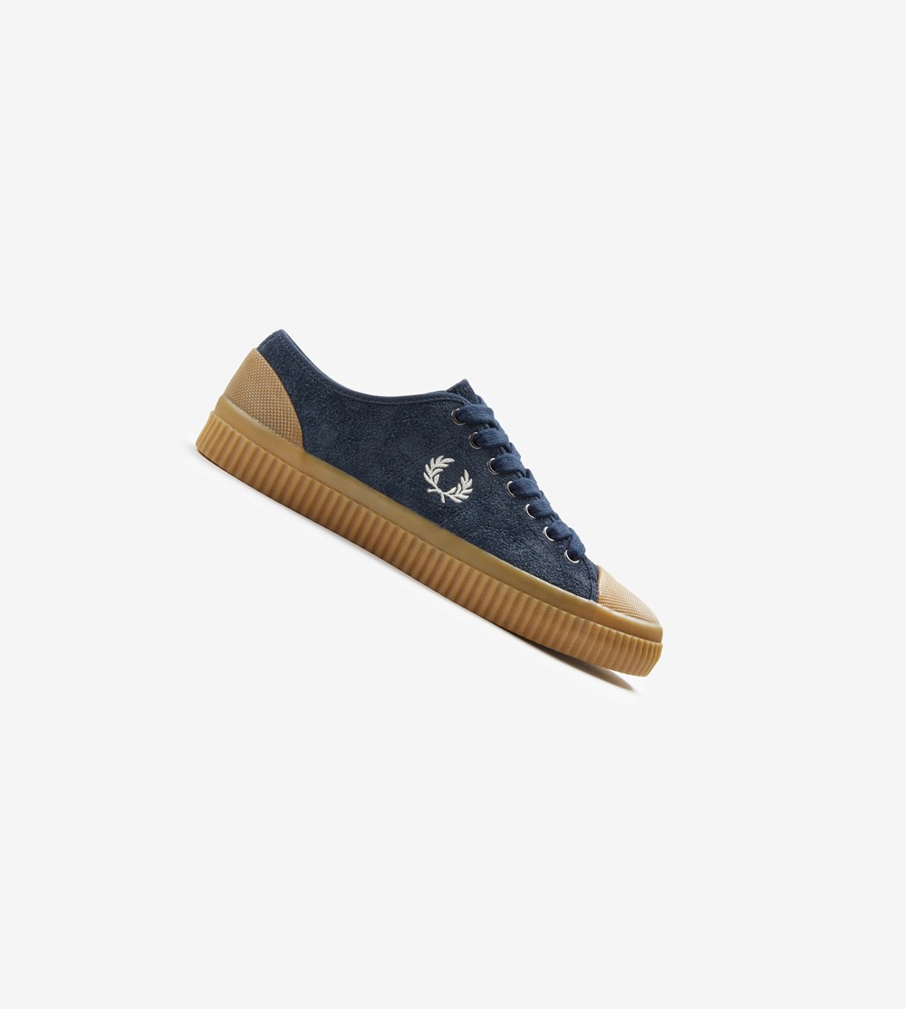 Fred Perry Hughes Low Sneakers Herre Mørkeblå | 802473-THW