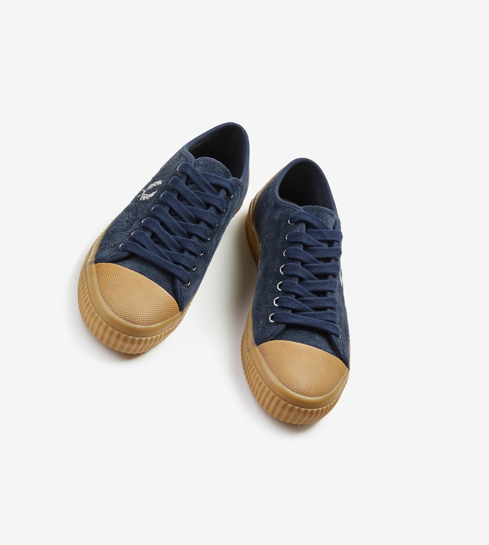 Fred Perry Hughes Low Sneakers Herre Mørkeblå | 802473-THW