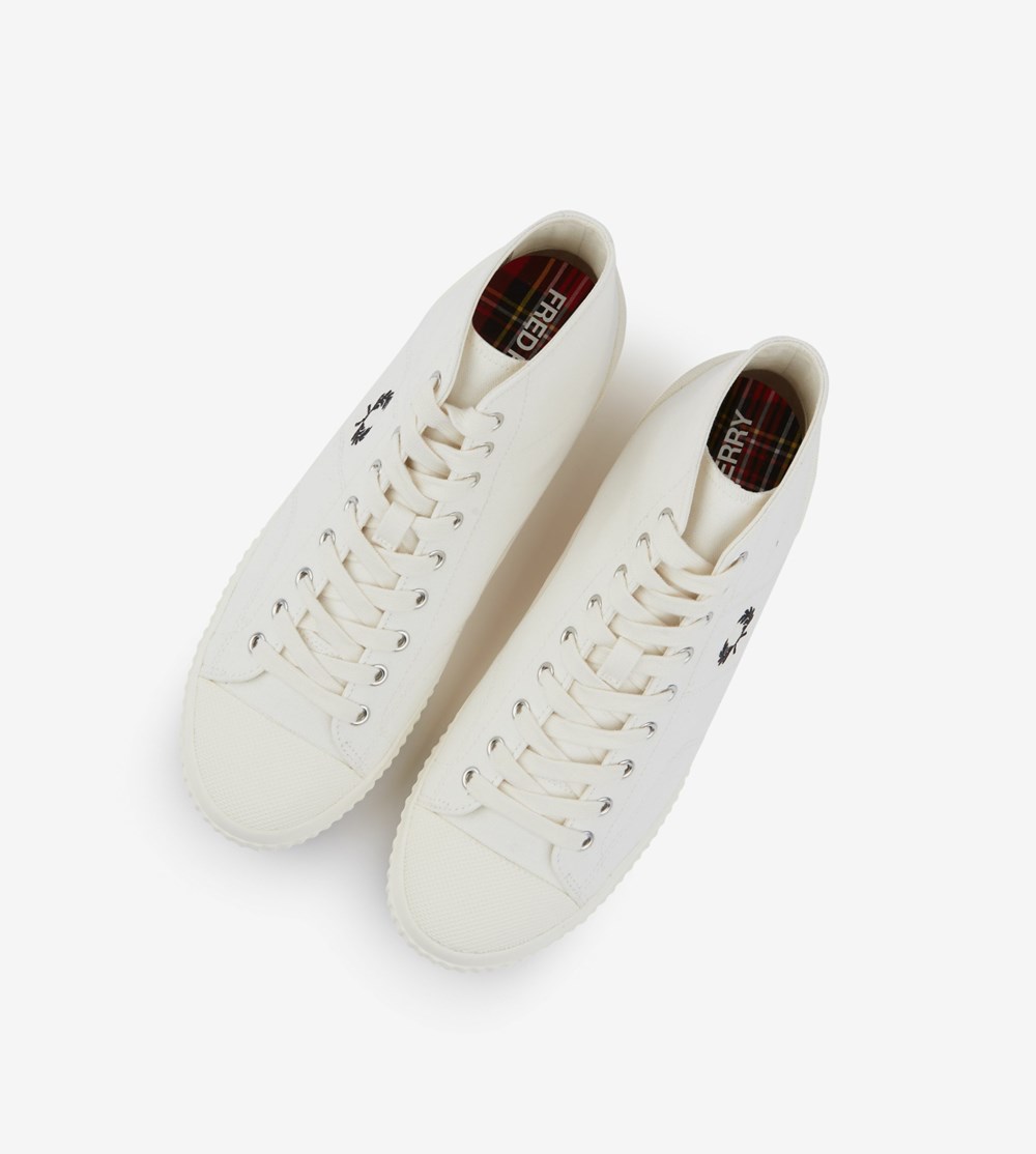 Fred Perry Hughes Mid Sneakers Herre Mørkeblå | 837204-LAI