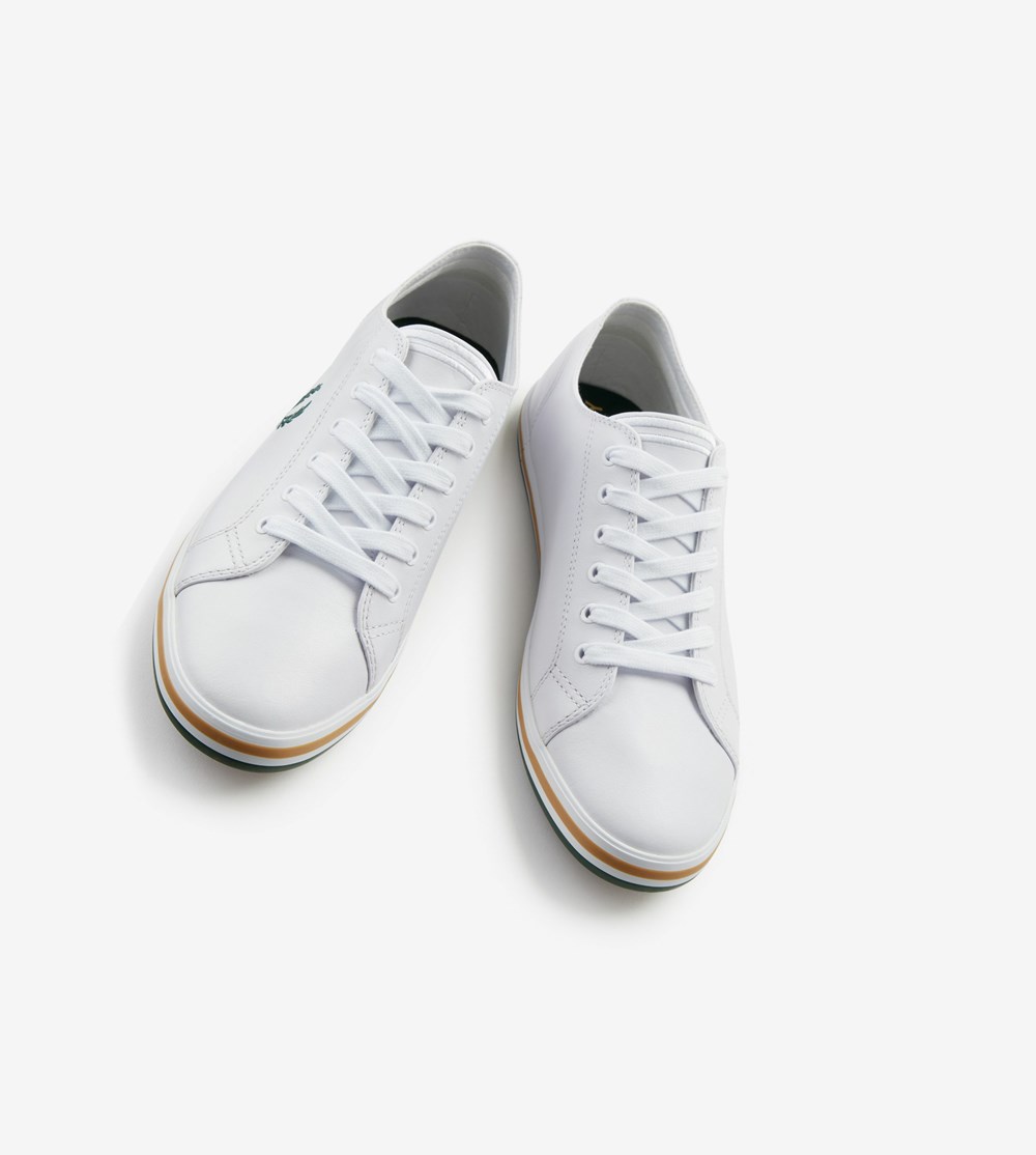 Fred Perry Kingston Sneakers Herre Hvide | 209681-FGM