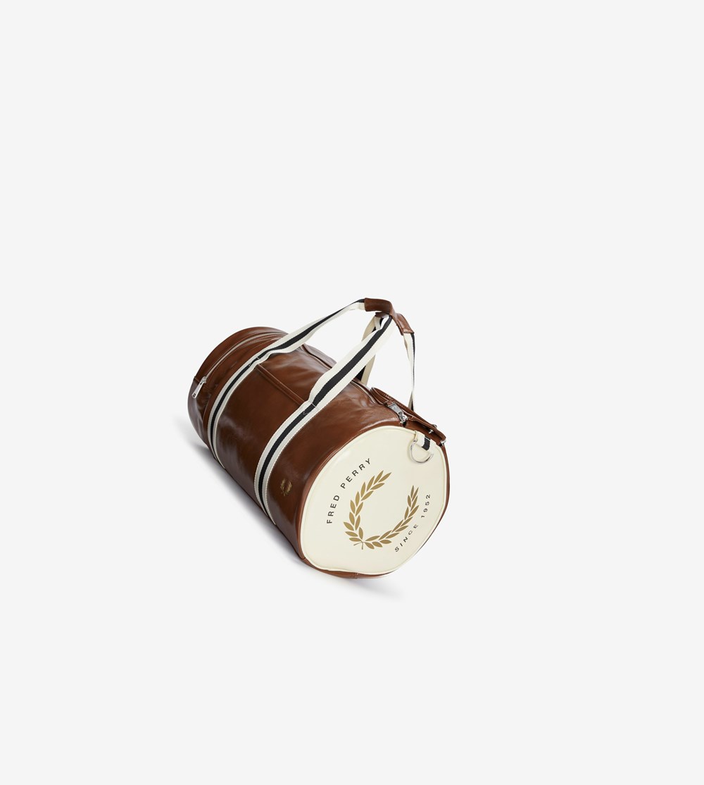 Fred Perry Laurel Wreath Barrel Bag Taske Herre Brune | 374028-WEU