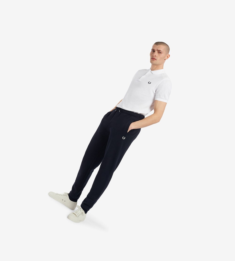 Fred Perry Loopback Joggingbukser Dame Mørkeblå | 830617-SMY