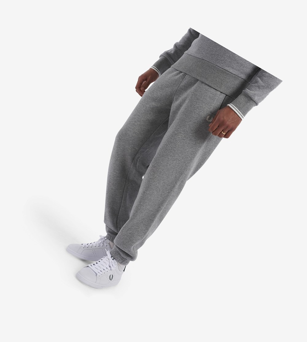 Fred Perry Loopback Sweatpants Bukser Herre Grå | 213690-ZFK