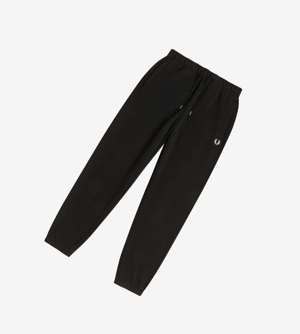 Fred Perry Loopback Sweatpants Træningsdragt Herre Sort | 321794-XKB